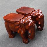 红木家具花梨大象凳换鞋凳儿童凳花架底坐实木象凳子长50一60厘米