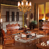 特价实木沙发组合现代中式客厅实木家具办公单人三人位木沙发包邮