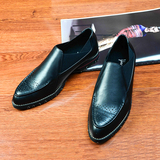 索逊2016新款英伦风尖头男士布洛克复古男鞋个性发型师皮鞋小皮鞋