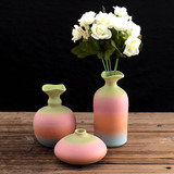 景德镇陶瓷器花瓶三件套花器高档花插工艺品创意个性摆件软装家居