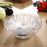 乐美雅玻璃碗微波炉套装沙拉碗玻璃透明米饭碗大碗汤碗烘培料理碗
