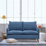 日式北欧可拆洗布艺沙发单人双人小户型创意休闲咖啡厅小沙发椅子