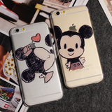 iphone6情侣款手机壳苹果6保护套米老鼠迪士尼米奇米妮5s可爱卡通