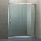 一字型形隔断移门淋浴房简易钢化玻璃浴室屏风铝合金型材特价