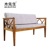 日式实木沙发橡木单人双人位单人位简约客厅家具