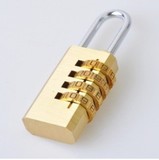 北京2把包邮特级黄铜全铜密码锁4位四位挂锁 铜锁健身房锁 箱包锁