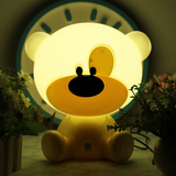 光台灯卧室儿童房宝宝灯夜光床头灯创意实用卡通LED触摸三档可调