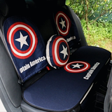 美国队长超人卡通亚麻汽车后排坐垫四季通用单片长条时尚可爱用品