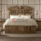 特价美欧式家具美式法式乡村风格实木床家具LOFT风格全松木雕花床