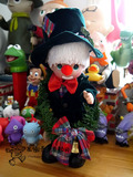 美国古董娃娃 水滴娃娃 vintage doll 圣诞红鼻子小丑礼服造型