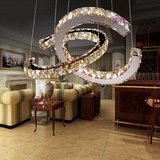 不锈钢水晶灯现代led创意个性吊灯客厅灯具服装店灯餐厅卧室灯饰