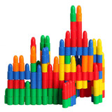 【天天特价】益智子弹积木塑料拼装益智玩具幼儿园专用桌面积木65