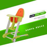 宝宝餐椅带轮子可移动宝宝时尚简约餐椅出口欧美可拆卸组装餐椅
