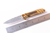 金色钛限量版大马士革折叠刀小刀随身精品小刀防身刀锋利水果刀