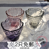 欧式花瓣花边桃心浮雕玻璃水杯酒杯 甜品杯子 出口日本 ZAKKA