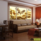中国风 长城大展宏图装饰画 客厅无框画酒店大堂挂画办公室背景画