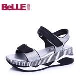 Belle/百丽2016年夏季专柜同款运动风舒适厚底女凉鞋BKF34BL6