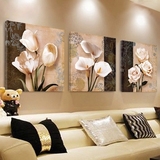 现代客厅装饰画沙发背景墙画简约抽象无框画水晶三联挂画卧室壁画