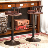 美式乡村loft吧台桌椅 创意水管酒吧桌 实木复古工业风格高脚凳子
