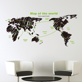 大型墙贴纸贴画办公室学校教室宿舍寝室墙壁装饰世界地图创意简约
