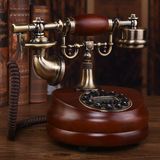 实木仿古欧式电话机座机电话创意古典礼品家用客厅美式复古电话机