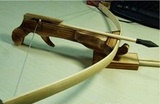 木质木制儿童玩具弓箭十字弓弩 带绝无杀伤力箭射击软胶箭头