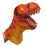侏罗纪世界霸王龙手偶恐龙之家三角龙男孩动物手套模型软胶玩具