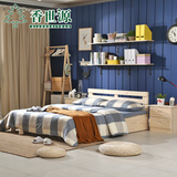 全实木床1.2 单人双人床1.5 1.8米简约 现代纯松木成人大床类特价