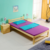 小户型出租特价实木床1.8松木床 1米1.2米简约儿童床免漆环保床