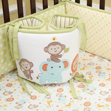 美国KIDDA婴儿床上用品套件四季通用婴儿床围婴儿床床帏四条装