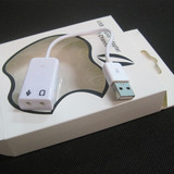 免驱外接USB声卡笔记本 USB耳机转接口转换器 电脑外置声卡 带线