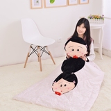 可爱樱桃小丸子抱枕被子两用 折叠收纳空调毯 女生创意生日礼物