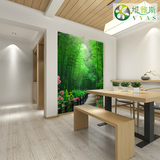 梦幻风景绿树林玄关电视背景墙壁纸 客厅走廊3D过道墙纸大型壁画
