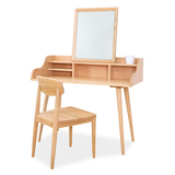实木梳妆台现代简约宜家日式北欧橡木小户型电脑桌MUJI 实木书桌