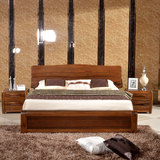 谷珀家具胡桃木床全实木床1.8米现代中式双人床婚床卧室家具