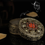 藏传佛教雕花八宝盘香炉合金檀香炉塔香炉室内金属佛具用品茶具