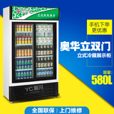 奥华立 SC-580LP2(B)冷藏展示柜保鲜冰箱 饮料冷柜双门饮料陈列