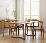 LOFT欧式简约实木铁艺餐桌椅组合原木长方形酒吧咖啡厅桌椅办公桌