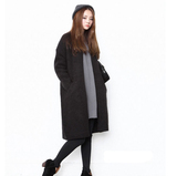 秋装2015韩版女装学生宽松针织开衫中长款加厚羊毛毛衣外套女