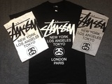 【现货】Stussy World Tour Tee 世界巡游 短袖T恤 经典 黑白灰