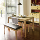 实木餐桌日式餐桌椅组合家具简约宜家小户型1.2米长方形餐桌包邮