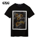 GXG男装  2016夏季商场同款  时尚黑色圆领短袖T恤男#62144206