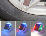 汽车太阳能轮毂灯轮胎灯风火轮 车用激光爆闪七彩警示LED装饰灯