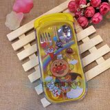 日本LEC面包超人儿童餐具套装叉勺筷子随身携带外出必备黄盒