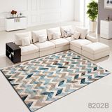 简北欧地毯现代简约客厅沙发茶几垫床边长方形短毛图案卧室薄地毯