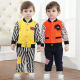 韩版休闲男宝宝春装外套小男童套装春装婴幼儿服装一周岁1-2-3岁