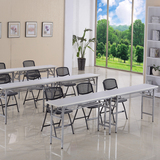 创冠 折叠条形桌子简约现代会议桌培训桌椅长条桌长桌组合办公桌