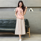 2016夏季新款女装韩版时尚两件套套装裙高中大学生短袖连衣裙女潮