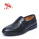 rd台湾红蜻蜓男鞋真皮单鞋2015新款商务正装皮鞋正品套脚软底皮鞋