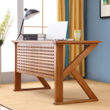 全实木家具 K型北欧简约橡木书桌简易电脑桌创意书房办公学习桌子